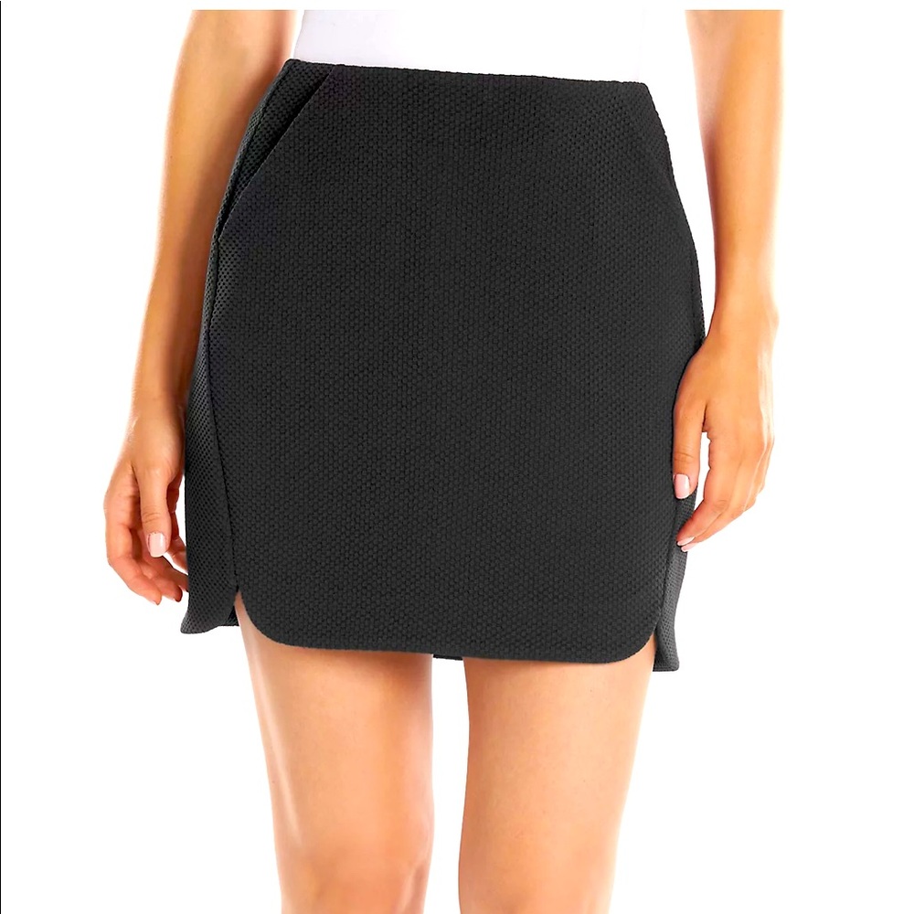 Lauren Conrad Simple Black textured mini Skirt